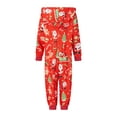 thumbnail image 5 of Matching Christmas Pajamas for Family Winter Long Sleeve Cartoon Print Hooded Romper Zip Up Jumpsuits, 5 of 10