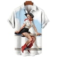 thumbnail image 3 of Camisas gráficas modernas para chicas para hombres, ropa con estampado 3D, camisas hawaianas de playa, blusas Y2K de manga corta, ropa vintage, blusa con solapa, 3 of 5