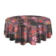 thumbnail image 5 of Dachshund Dog and Flower Floral Round Tablecloth 60"x60",Wrinkle Wipeable Table Cloth for Kitchen Dining Room Picnic Patio Party, 5 of 6