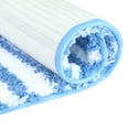 thumbnail image 4 of Unique Bargains Microfiber Bath Rugs Fluffy Striped Non-Slip Floor Mat Blue 16"x24", 4 of 7