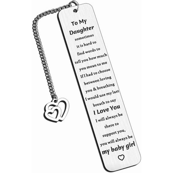 to My Daughter Bookmark Gifts from Mom Dad Inspirational Encouragement Gift Bookmarks for Daughter Book Reading Lovers Gifts for Daughter Daughters Christmas Birthday Gift