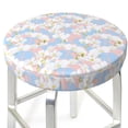thumbnail image 3 of KLL Orchids Flowers Round Bar Chair Cushion Cover 14 inch ,Bar Stool Protector with Elastic, Soft Washable, 3 of 6