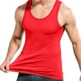 thumbnail image 6 of BRANROY Men's Casual Solid Tank Top - Everyday Sleeveless Tee, Mens Tank Top, Mens Sleeveless Tee Shirts, Sleeveless Shirts for Men Summer Home Lounging,Vermilion,M, 6 of 6