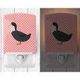thumbnail image 2 of Blue Swedish Duck Pink Check Ceramic Night Light, 2 of 2