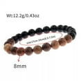 thumbnail image 3 of HOOUN Fashion Men's 8MM Multilayer Wooden Beaded Elasticity Charm Women's Bracelets-277-2, 3 of 7