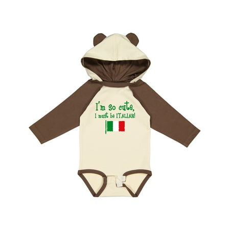 

Inktastic So Cute Italian Gift Baby Boy or Baby Girl Long Sleeve Bodysuit