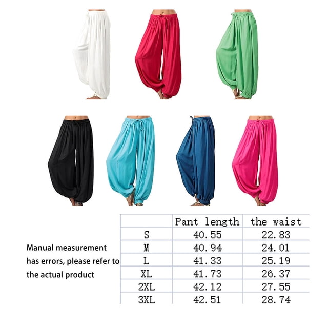 Maoww Pantalons Larges pour Femmes Pantalons de Détente Grande Taille Pantalons de Plage Lanterne Pantalons Longs Rouges m