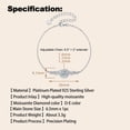 thumbnail image 4 of 1CT Moissanite Infinity Bracelet for Women, D Color VVS1 925 Sterling Silver Link Bracelet for Wife or Mom, Adjustable Chain, 4 of 6