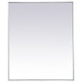 thumbnail image 4 of Allora 36" x 30" Mid Century Metal Frame Clear Beveled Mirror in White, 4 of 9