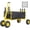 Yellow, variant on Fishing Cart Beach Cart Collapsible Wagon with 9.85" All-Terrain Wheels – Heavy Duty Garden Utility Cart 550lb Capacity, Rod Holders, Umbrella Holder & Storage Pockets, Folds Flat for Easy Transport