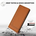 thumbnail image 2 of for iPhone 14 Wallet Case with RFID Blocking Credit Card Slots, Luxury PU Leather Purse Cover with Flip Kickstand Shockproof Protective Phone Case for iPhone 14 Case, Brown, 2 of 6