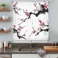 thumbnail image 4 of Pink Plum Blossom Sheer Curtains 72 Inches Long, Farmhouse Botanical Spring Floral Light Filering Curtains, Breathable Simi Curtain Privacy Drapes for Living Room Bedroom Lightweight Window Treatment, 4 of 9