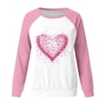 thumbnail image 4 of Meichang Womens Valentines Day Shirts Sweet Love Heart Print Holiday Long Sleeve Tops Crew Neck Loose Fit Trendy Tshirts Shirts, 4 of 4