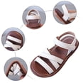 thumbnail image 7 of UngA Closed Toe Sandals Toddler Girl Girls Dress Shoes Sandal Flower Wedding Princess Party Little Big Kids Open-Toe Ankle Strap Comfort Fashion Flower Girl Sandals(White,Size 11), 7 of 7