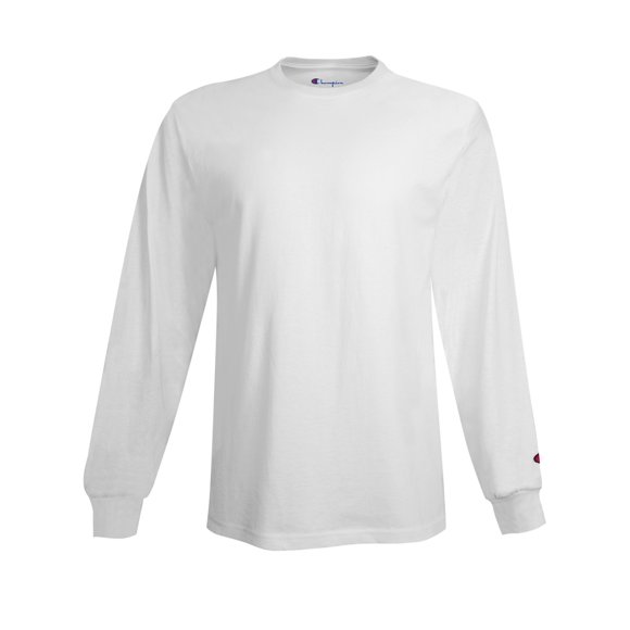 Champion Long Sleeve Tee, M, White
