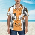 thumbnail image 2 of Honeii Funny Cats Print Men’s Hawaiian Shirt,Classic Button-Down Short Sleeve Shirt, for Beach, Vacation, and Outdoor Activities,Medium, 2 of 7