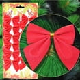 thumbnail image 5 of Christmas Bows Festival Bowknot Christmas Tree Decorations, Pack of 30 (Gold), 5 of 8