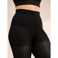 thumbnail image 4 of Medias de seda hilada con núcleo 40D para moldear el cuerpo, de talla grande S-3XL, con talón en la entrepierna, color negro, 4 of 6