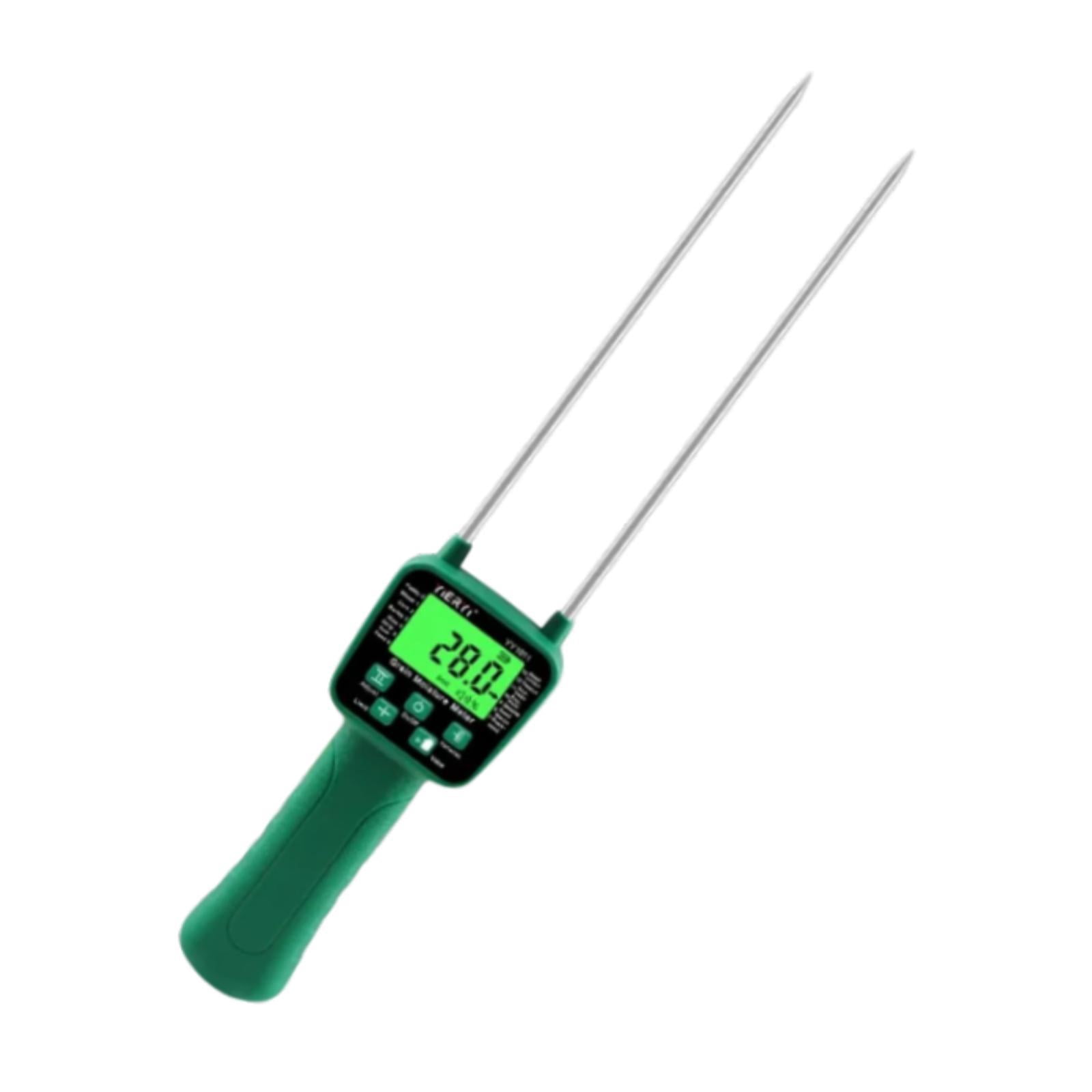 funtasica Grain Humidity Tester Compact Double Tester Hay Moisture Tester Hygrometer Tester for Paddy Rice