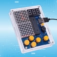 thumbnail image 1 of Kit de bricolaje para consola de juegos de un solo chip 51 con kit de práctica de soldadura con carcasa acrílica, 1 of 5