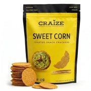 Craize Sweet Corn Crisps | Gluten Free, Vegan, Kosher, Toasted Corn Crackers | 4 oz each