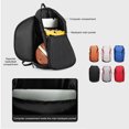 thumbnail image 3 of Basketball Backpack, Large Capacity Laptop Ball Compartment, Wet Dry Segregation Water Proof Sports Backpack, for Exercise Supplies, 3 of 7