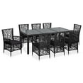 thumbnail image 1 of vidaXL 9 Piece Outdoor Dining Set Poly Rattan Black, 1 of 5