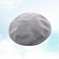 thumbnail image 6 of Rhewides Spring Summer Beret All-Match Sun Protection Hat Fashion Painter Hat for Adults (Grey), 6 of 10