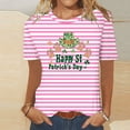 thumbnail image 4 of Camisetas Casuales de Mujer Nueva Moda Impresa Cuello Tripulado Manga Corta, Top Ligero para Diario Y Fiesta, 4 of 4