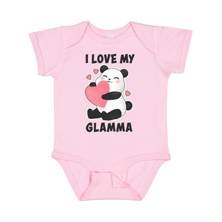 

Inktastic I Love My Glamma with Panda Illustration Gift Baby Boy or Baby Girl Bodysuit