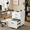 White, variant on GALAXHERO Wood Rolling File Cabinet with 3 Drawers(Widen), Portable Vertical Mobile Wooden Storage Filing Cabinet, for Home Office, White