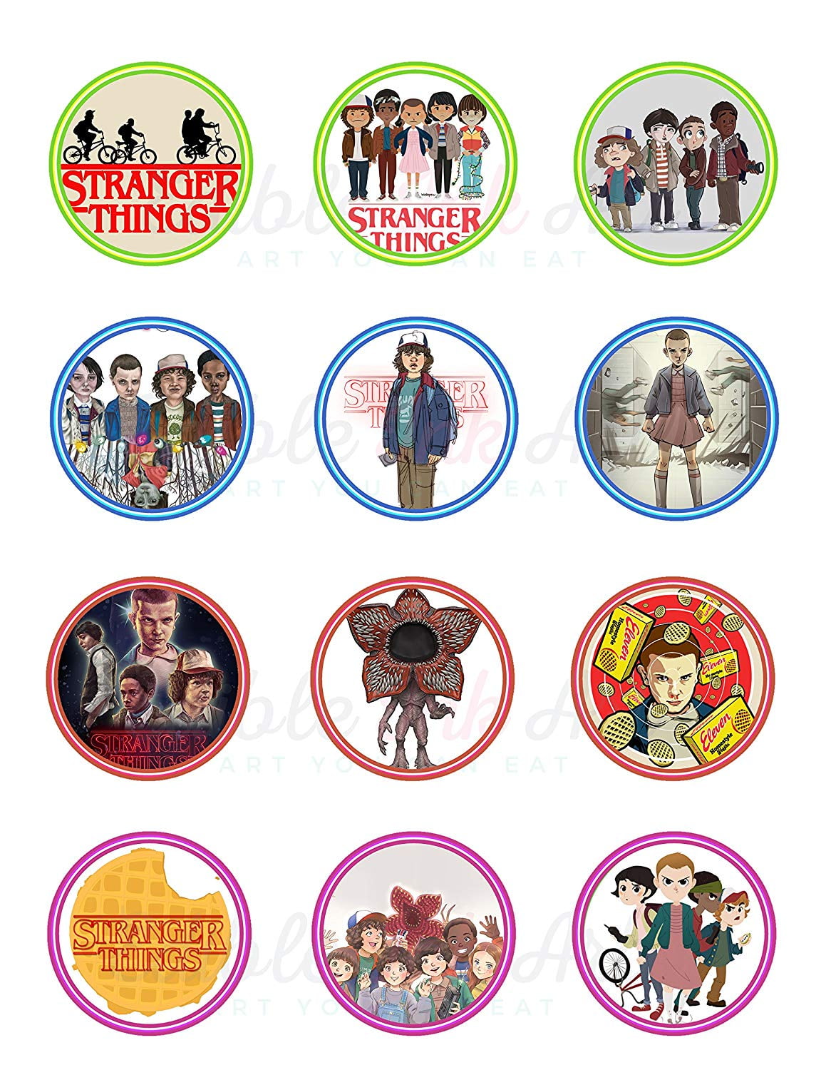 Stranger Things Cupcake Toppers Printable Printable World Holiday Stranger Things Cupcake Toppers Printable Printable World Holiday