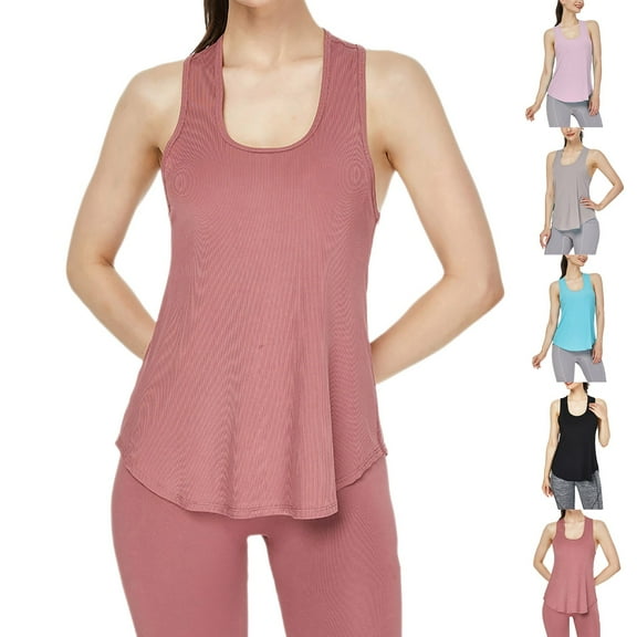 ZZwxWA Tank Top for Womens Girls Workout Yoga Tops Soft Sleeveless Tank Tops Sleeveless Activewear Loose Fit Running Exercise