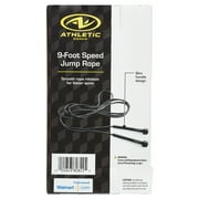 Athletic Works Speed Jump Rope with Light Weight Handles, 9 Length, Black