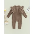 thumbnail image 5 of Elippeo MaBaby Winter Fall Baby Romper 3M 6M 12M 18M Newborn Infant Baby Boy Girl Knit Clothes Warm Long Sleeve Ruffle Jumpsuit Soft Clothing, 5 of 10