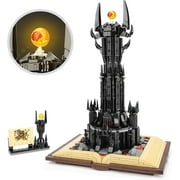 Lord Castle Architecture Building Set with Glowing Lighting for Adults, Compatible with Lego, STEM Gift Toy for Boys Kids 8-14, The King of The Magic Rings Dark Tower Barad Dur Model (969PCS)