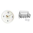 thumbnail image 1 of Reloj De Pared Moderno Colgante Redondo Silencioso Con Números Grandes, Decorativo Para El Hogar, La Oficina Y La Sala De Estudio., 1 of 8