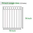 thumbnail image 5 of White Plastic Shower Curtain Liner 70 X 74 Inch  Medium Weight Peva Vinyl Frosted For Bathroom Waterproof, 5 of 5