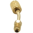 thumbnail image 5 of 4 Pack R410A Adapter Charging Vacuum Port Adapter Brass Converter with Thimble 5/16 Inch Sae Female Quick Couplers To 1/4 Inch Sae Male Flare for Mini Split System Air Conditioners, 5 of 5