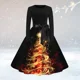 thumbnail image 1 of Disfraz de Cosplay de Navidad para mujer, vestido de princesa de manga larga, vestido de Festival Vintage, vestido Rockabilly, bata de fiesta, 1 of 5