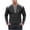 Black, variant on Men Waffle Knit Long Sleeve Top Color Block V Neck Lace Up Top Casual Daily Pullover Top