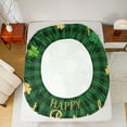 thumbnail image 5 of jejeloiu Lucky Spring Green Clover Full Size Sheets,St Patricks Day Bed Sheets,Green Black Plaid Sheet Sets For Girls Kids,Super Cozy Room Decor,4pcs, 5 of 7