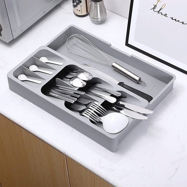 Organizzatore Cubetti Con Divisori Ajustables - Bandeja Per Cubiertos Con Tapa, Ideale Per Viaggi E Campeggio - Foto 13