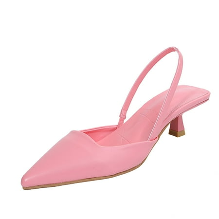 

Sandals Women Heels Band Heels Sandals Casual Color Solid Pointed Single Elastic Toe Shoes High High Heels Shoes For Women Sandals Comfortable