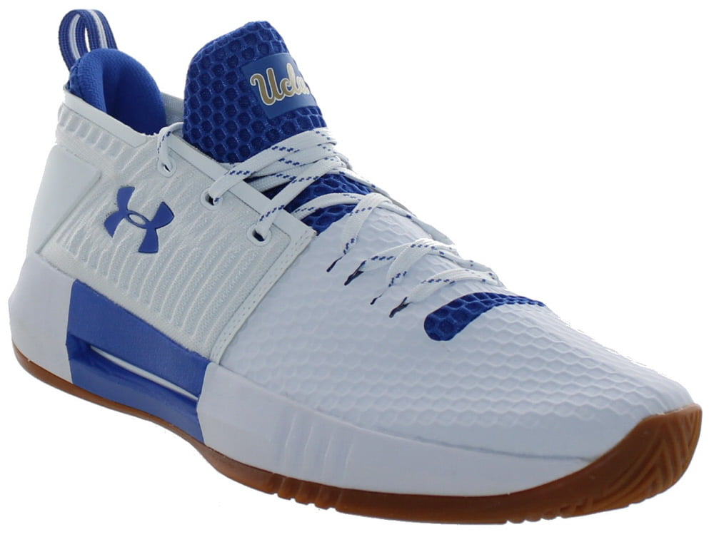 Under Armour Men's 4 Low Lace-Up Basketball Shoes White/Blue (12.5M) - Walmart.com