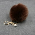thumbnail image 6 of Xinyolin Colorful Women Faux Rabbit Fur Ball Pompom Keychain Phone, Handbag Charm Pendant, 6 of 8