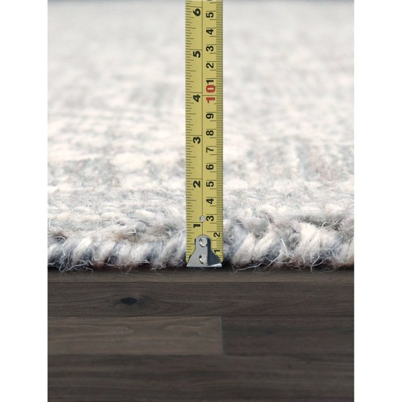 Pasargad Home Modern Collection Hand-Tufted Wool Area Rug, 8' 9" X 11' 9", Silver