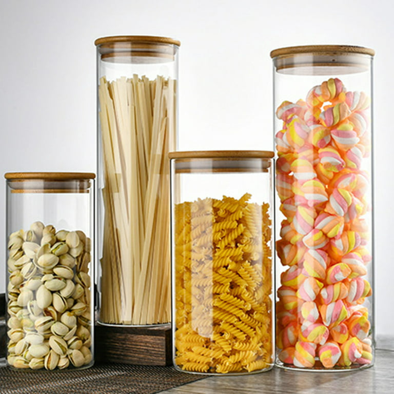 Glass Jars with Airtight Lids Large Durable Storage Jar for Sauces Pickled Vegetables 3, Size: 1