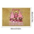 thumbnail image 2 of RLESO Christmas Tree Welcome Mat Pink Merry Christmas Doormat Fun Holiday Welcome Mat Seasonal Porch Decor Holiday Front Door Entry 40X60Cm Christmas Porch Mat, 2 of 7