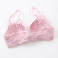 thumbnail image 6 of Bigersell No Show Bras for Women Clearance 2pc Bras Sets V-Neck Push-Up Bra Style B-79 Front Buckle Bra Closure Full=Coverage Wire-Free Bra Pack Pink S, 6 of 7